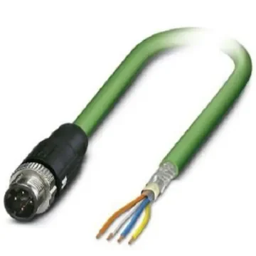 Phoenix Contact, 5m Cat5, Green M12 to Male Unterminated Male, Shielded Shielded, Terminated - 1407497 product image