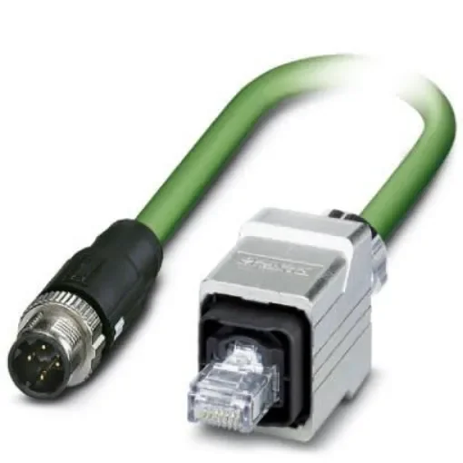 Phoenix Contact, 5m Cat5, Green M12 to Male RJ45 Male, Shielded Shielded, Terminated - 1407518 product image