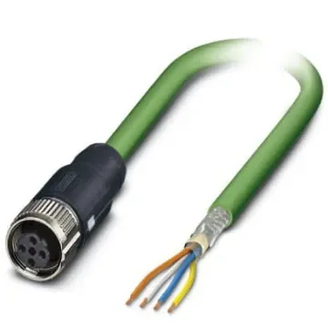 Phoenix Contact, 5m Cat5, Green M12 to Female Unterminated, Shielded Shielded, Terminated - 1407530 product image