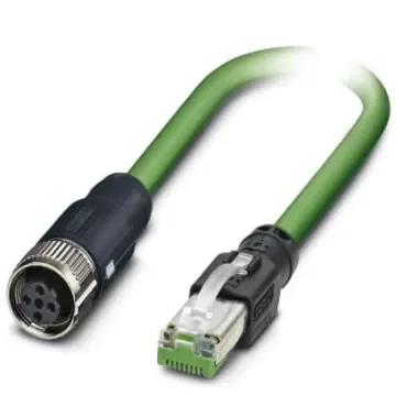 Phoenix Contact, 5m Cat5, Green M12 to Female RJ45 Male, Shielded Shielded, Terminated - 1407534 product image