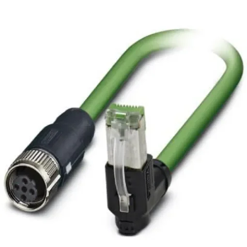Phoenix Contact, 5m Cat5, Green M12 to Female RJ45 Male, Shielded Shielded, Terminated - 1407538 product image