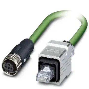 Phoenix Contact, 5m Cat5, Green M12 to Female RJ45 Male, Shielded Shielded, Terminated - 1407546 product image