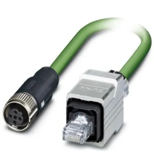 Phoenix Contact, 5m Cat5, Green M12 to Female RJ45 Male, Shielded Shielded, Terminated - 1407546 product image