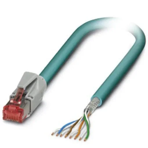Phoenix Contact, 5m Cat5, Blue RJ45 to Male Unterminated, Shielded Shielded, Terminated - 1407699 product image