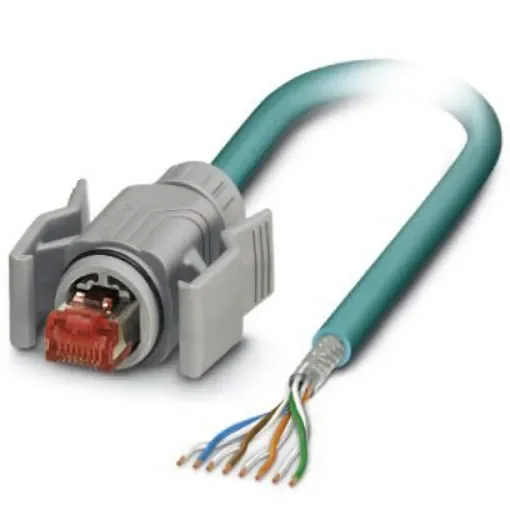 Phoenix Contact, 5m Cat5, Blue RJ45 to Male Unterminated, Shielded Shielded, Terminated - 1407725 product image