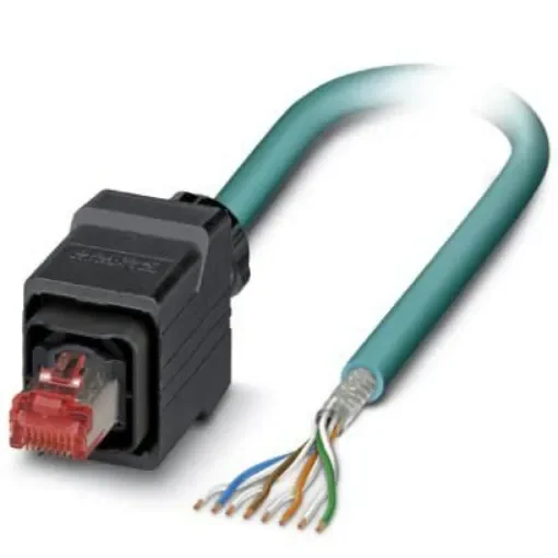 Phoenix Contact, 5m Cat5, Blue RJ45 to Male Unterminated, Shielded Shielded, Terminated - 1407819 product image