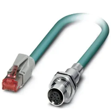 Phoenix Contact, 5m Cat5, Blue M12 to Female RJ45, Shielded Shielded, Terminated - 1412082 product image