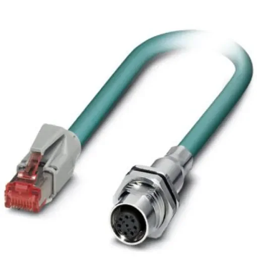 Phoenix Contact, 5m Cat5, Blue M12 to Female RJ45, Shielded Shielded, Terminated - 1412082 product image