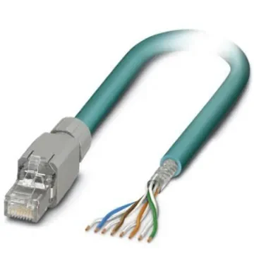 Phoenix Contact, 5m Cat5, Blue RJ45 to Male Unterminated, Shielded Shielded, Terminated - 1412655 product image