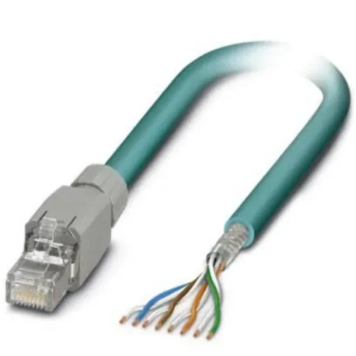Phoenix Contact, 5m Cat5, Blue RJ45 to Male Unterminated, Shielded Shielded, Terminated - 1412655 product image