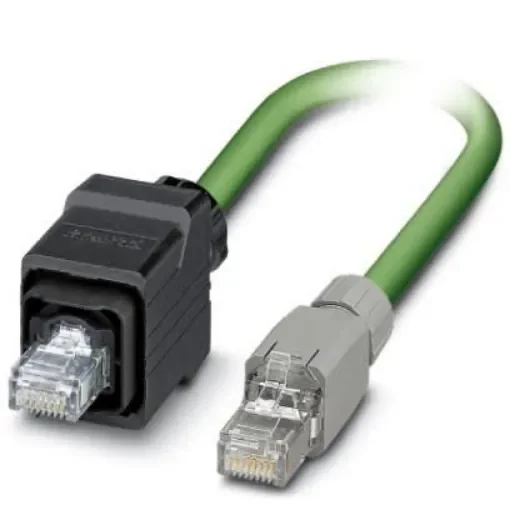 Phoenix Contact, 5m Cat5e, Green RJ45 to Male RJ45 Male, Shielded Shielded, Terminated - 1416195 product image
