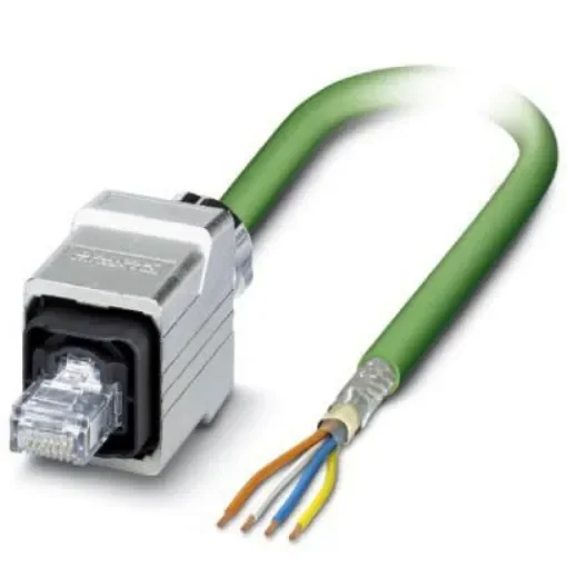 Phoenix Contact, 5m Cat5e, Green RJ45 to Male Unterminated, Shielded Shielded, Terminated - 1416216 product image