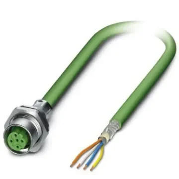Phoenix Contact, 5m Cat5, Green M12 to Female Unterminated, Shielded Shielded, Terminated - 1419134 product image