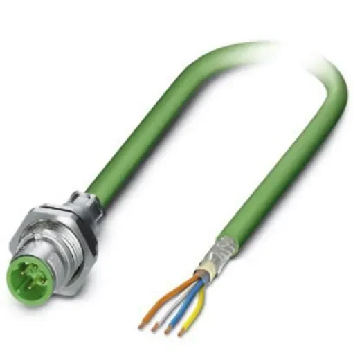 Phoenix Contact, 5m Cat5, Green M12 to Male Unterminated, Shielded Shielded, Terminated - 1419141 product image