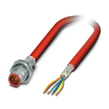 Phoenix Contact, 500mm Cat5, Red M12 to Male Unterminated, Shielded Shielded, Terminated - 1419158 product image