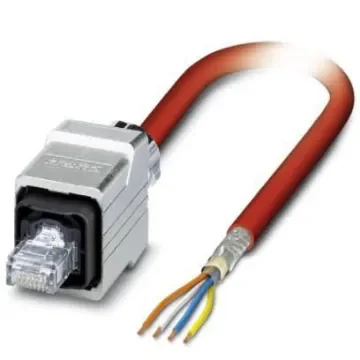 Phoenix Contact, 5m Cat5, Red RJ45 to Male Unterminated, Shielded Shielded, Terminated - 1419174 product image