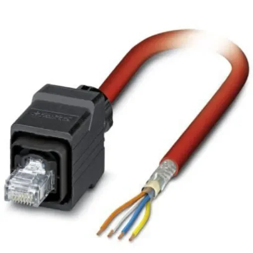 Phoenix Contact, 5m Cat5, Red RJ45 to Male Unterminated, Shielded Shielded, Terminated - 1419175 product image