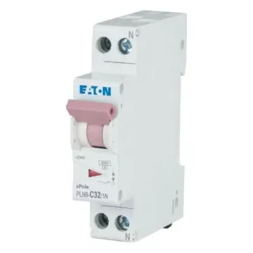 PLN6 PLN6 MCB, 1P, 32A Curve C, 230V AC, 6 kA Breaking Capacity - 263285 PLN6-C32/1N-DE product image