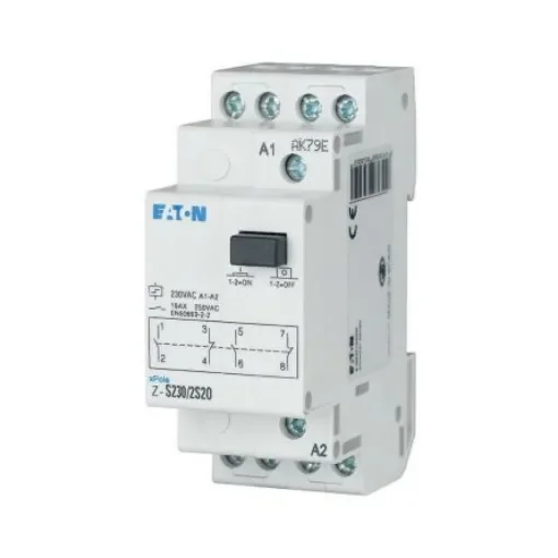 DIN Rail Impulse Relay, 230V ac Coil, 16A Switching Current - 265305 Z-S230/2S2O product image