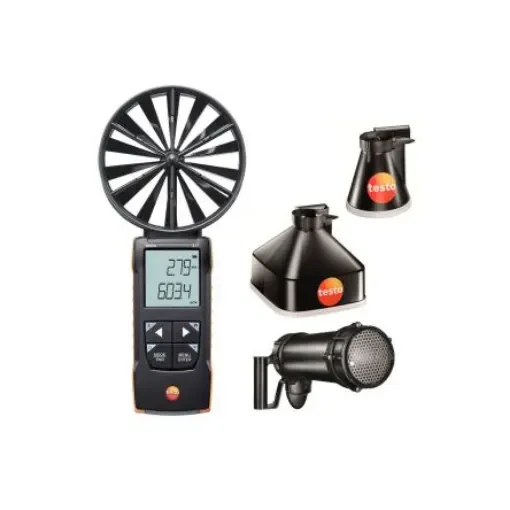 Testo 417 Set 2 Vane Anemometer, 20m/s Max, Measures Air Velocity, Temperature, Volume Flow - 0563 2417 product image