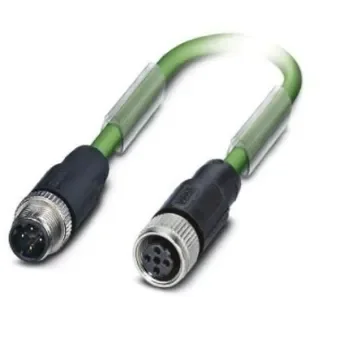 Phoenix Contact, 5m Cat5, Green M12 to Male M12 Female Shielded, Terminated - 1553941 product image