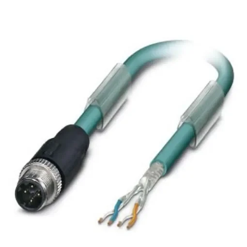 Phoenix ContactSAC, 15m Cat5, Blue M12 to Male Unterminated Shielded, Terminated - 1569427 product image