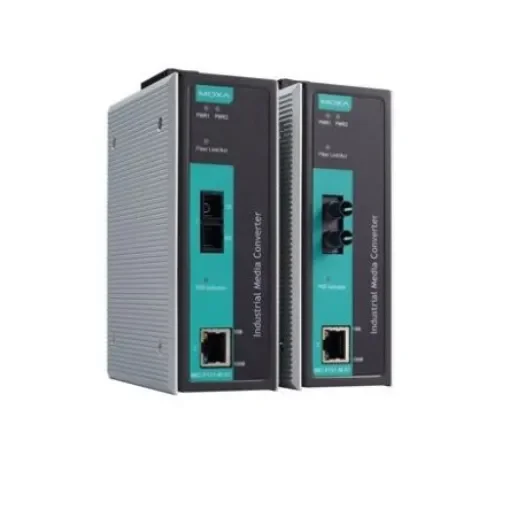 MOXA 10/100T, RJ45 Ethernet Media Converter, Single Mode, 10/100Mbit/s, Full Duplex 40km - IMC-P101-S-SC-T product image