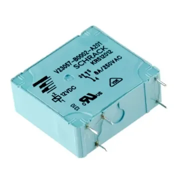 TE Connectivity PCB Mount Power Relay, 12V dc Coil, 8A Switching Current, SPDT - 6-1393215-9 product image