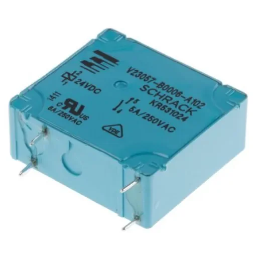 TE Connectivity PCB Mount Power Relay, 24V dc Coil, 5A Switching Current, SPST - V23057B6A102 product image