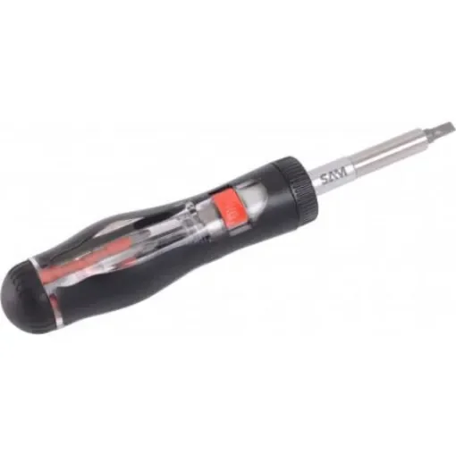 SAM 1/4 in Magnetic Hexagon, Phillips, Pozidriv, Slotted, Torx Ratchet Screwdriver - T-PE product image