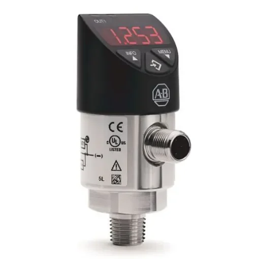 Allen Bradley 836 Series Pressure Sensor, 16psi Min, 1500psi Max, Analogue Output, Relative Reading - 836P-D2NMGB14PP-D4 product image