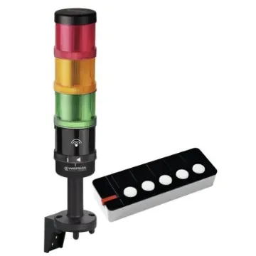 Werma KombiSIGN 72 Series Green, Red, Yellow Signal Tower, 3 Lights, 230 V ac, Wall Mount - 649.000.13 product image