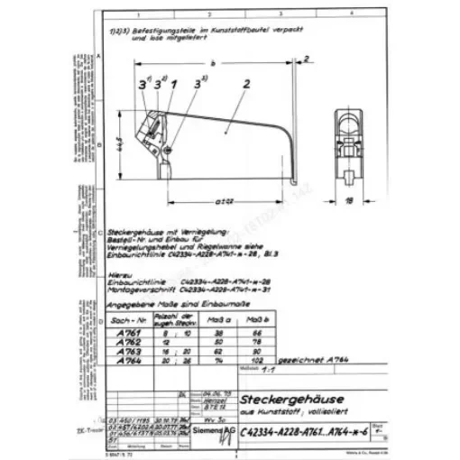TE Connectivity, DIN41622 Male Connector Housing - C42334A228A763 product image