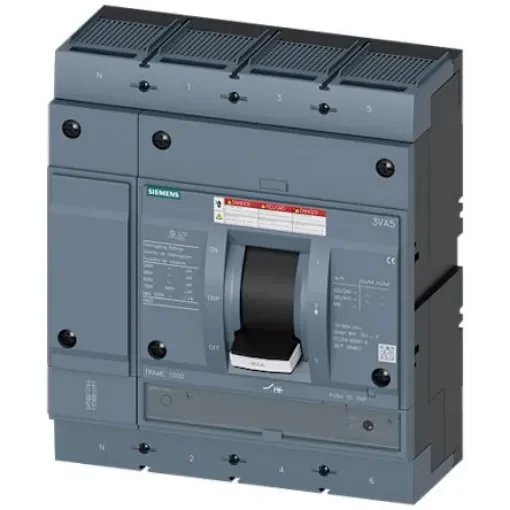 Siemens, SENTRON MCCB Molded Case Circuit Breaker 4P 700A, Breaking Capacity 35 kA, Fixed Mount - 3VA5570-5EC46-0AA0 product image