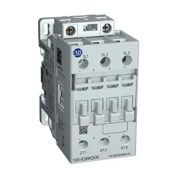 Allen Bradley 100-E26KD00 100-E Contactors Contactor, 100 to 250 V ac Coil, 3-Pole, 26 A, 1NC product image