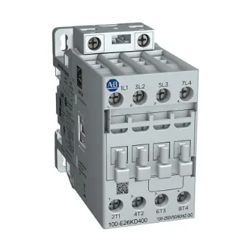 Allen Bradley 100-E26 100-E Contactors Contactor, 100 to 250 V ac Coil, 4-Pole, 45 A, 2NC/2NO - 100-E26KD200 product image