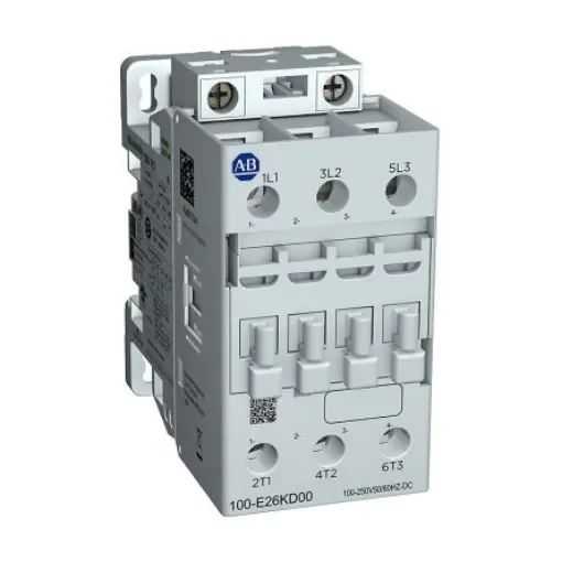 Allen Bradley 100-E38KD00 100-E Contactors Contactor, 100 to 250 V ac Coil, 3-Pole, 38 A, 1NC product image