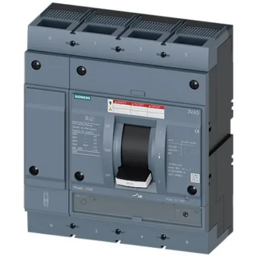 Siemens, SENTRON MCCB Molded Case Circuit Breaker 4P 800A, Breaking Capacity 100 kA, Fixed Mount - 3VA5580-7GC42-0AA0 product image