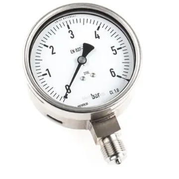 RS PRO G 1/2 Analogue Pressure Gauge 6bar Bottom Entry 100mm Outside Diameter - 33043414 product image