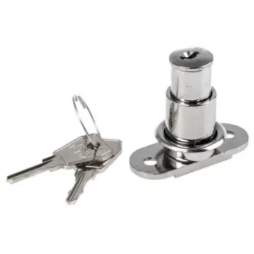 Euro-Locks a Lowe & Fletcher group Company Sliding Door Lock, 24mm Panel-to-Tongue, 19mm Cutout, Key Unlock - 5663502 product image