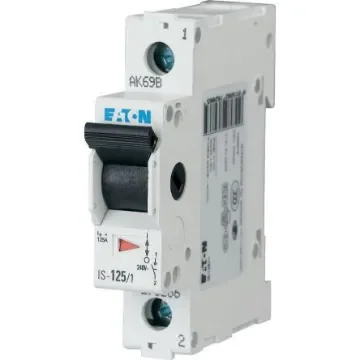 Eaton 1 Pole DIN Rail Isolator Switch - 16A Maximum Current, IP40 - 276254 IS-16/1 product image