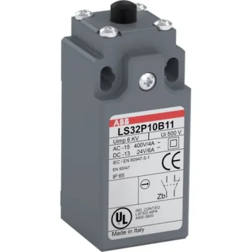 ABB Plunger Limit Switch, 1NO/1NC, IP65, Fibreglass Plastic Housing, 400V ac ac Max - 1SBV010110R1211 product image