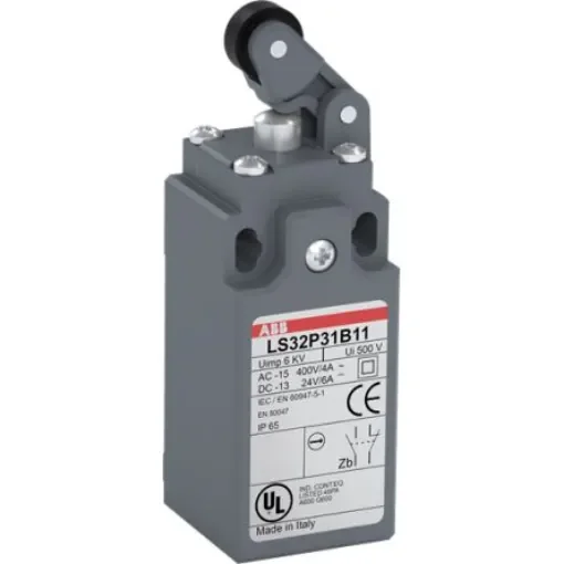 ABB Roller Lever Limit Switch, 1NO/1NC, IP66, Zinc Alloy Housing, 400V ac ac Max - 1SBV010231R1211 product image