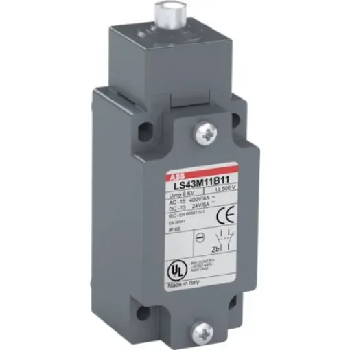 ABB Plunger Limit Switch, 1NO/1NC, IP66, Metal Housing, 400V ac ac Max - 1SBV011611R1211 product image