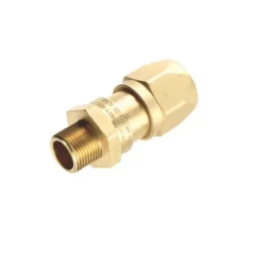 Thomas & Betts Straight Male, Conduit Fitting, 50mm Nominal Size, M50, Nickel Plated Brass, Metallic - 7TCA297090R0143 product image