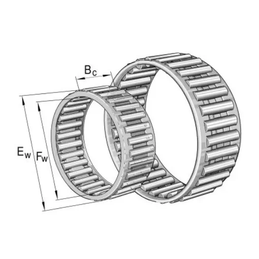 INA K52X57X12-A/0-7 52mm I.D Needle Roller Bearing, 57mm O.D product image