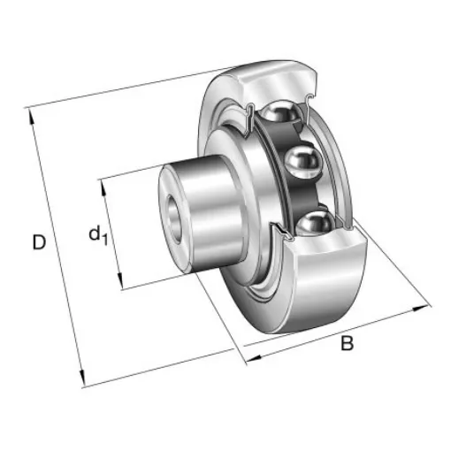 Concentric Track Roller ZL206-DRS, 30mm ID, 72mm OD product image