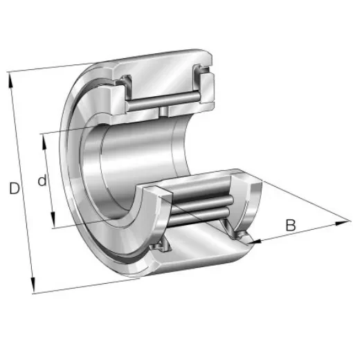 Yoke Type Track Roller Track Roller NATV8-PP-A, 8mm ID, 24mm OD product image