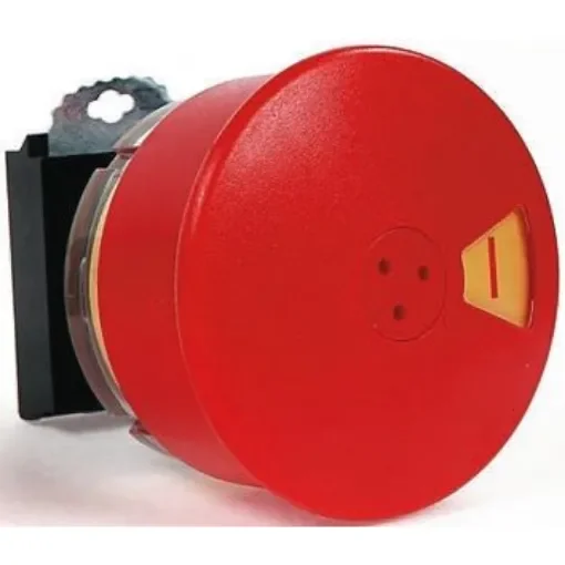 BACO Red Reset Flag Push Button Head, 22mm Cutout, IP66 - L22DU01A product image