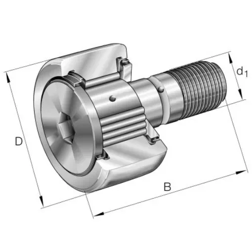Stud Type Track Roller Track Roller KRV47-PP-A-NMT, 47mm OD product image